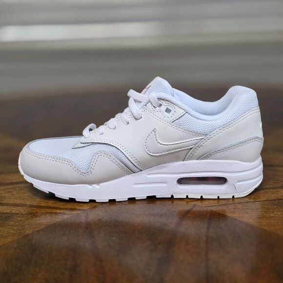 Nike Air Max 1 SE White Rainbow Lace Swoosh White/Blush GS Size 3Y LE FN4782-100 - Picture 9 of 15